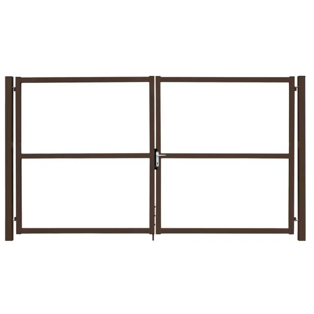 Ворота распашные каркас Colority Zinc 1.8м 3.5м RAL 8017 (коричневый) Grand Line