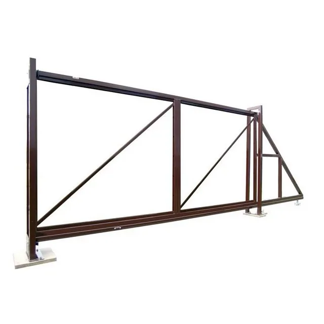 Ворота откатные каркас Colority Zinc 2м 5.5м RAL 8017 (коричневый) Grand Line