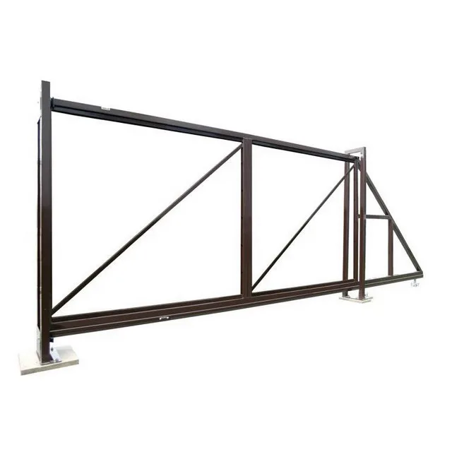 Ворота откатные каркас Colority Zinc 2м 5м RR 32 (коричневый) Grand Line
