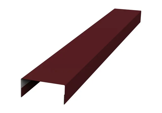 Крышка (для штакетника) 38*18мм 0.45мм Drap TX RAL 3005 (вишневый) 2м Grand Line