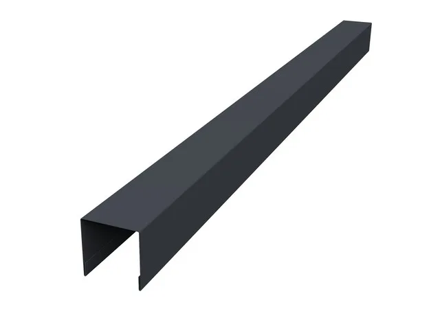 Планка вертикальная лицевая 0.45мм Drap TX двусторонний RAL 7024 (серый) 1.8м Grand Line