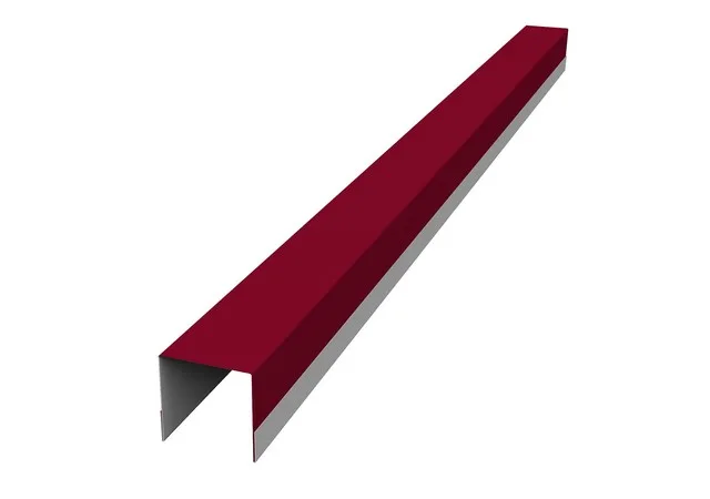 Планка вертикальная обратная 0.45мм Полиэстер RAL 3003 (красный) 2.5м Grand Line