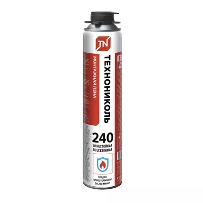 Пена ТехноНИКОЛЬ монтажная 240 Professional огнестойкая (баллон) 1л
