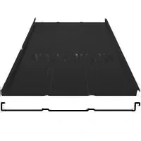 Фальцевая панель Grand Line фальц двойной стоячий Line 625/550мм Drap СТ 0.45мм RAL 9005 (черный)