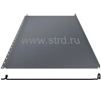 Фальцевая панель Grand Line Кликфальц Mini 340/305мм Drap 0.45мм RAL 7024 (серый)