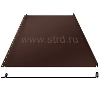 Фальцевая панель Grand Line Кликфальц Mini 340/305мм Drap СТ 0.45мм RAL 8017 (коричневый)