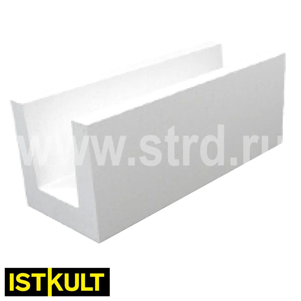 Блок газобетонный Istkult п-образный 625*400*250 D500кг/м3 В3,5