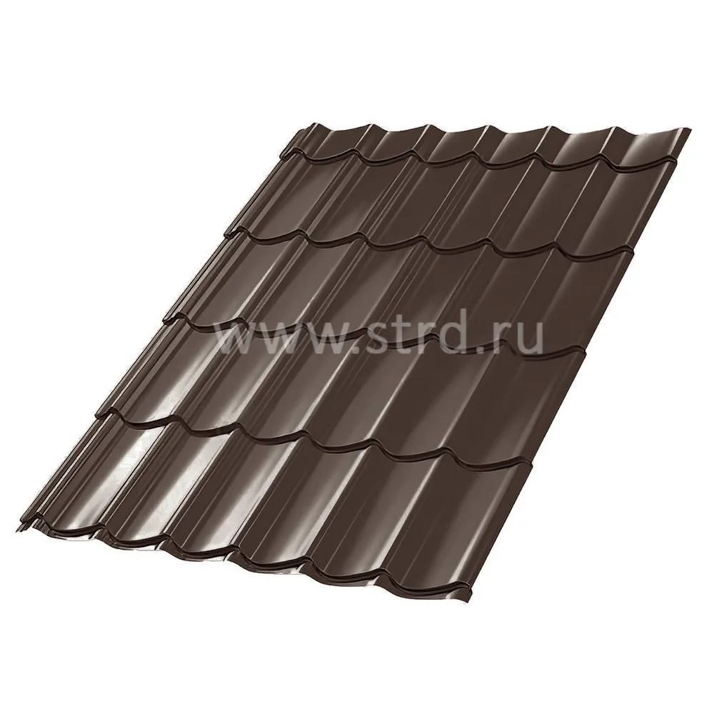 Металлочерепица Classic 0.5мм Drap Россия RR 32 (коричневый) Grand Line