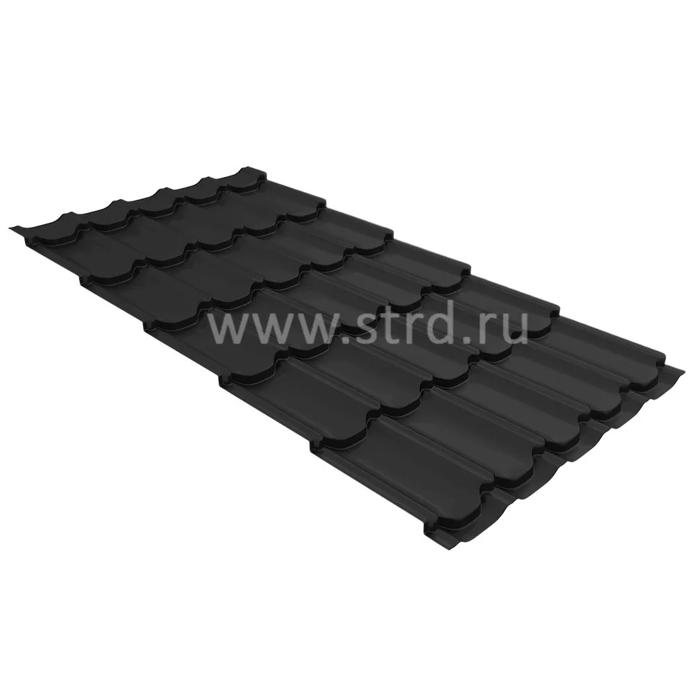 Металлочерепица Kvinta plus 0.5мм Drap Россия RAL 9005 (черный) Grand Line