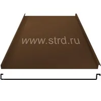 Фальцевая панель Grand Line фальц двойной стоячий 625/550мм Drap 0.5мм RR 32 (коричневый)
