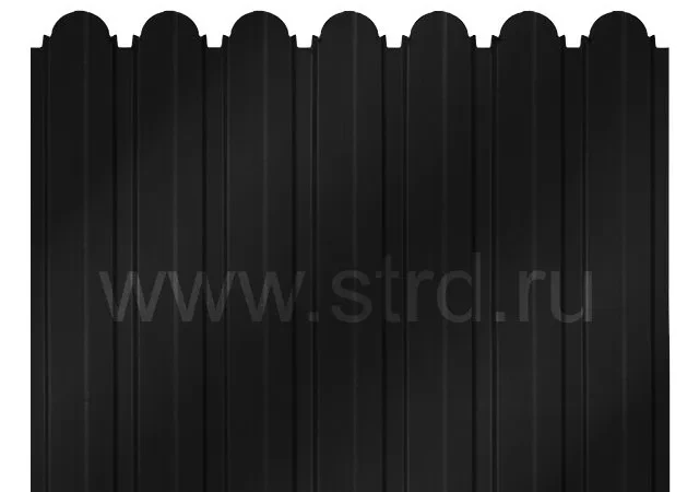 Профнастил фигурный C 10 0.5мм Drap Россия RAL 9005 (черный) Grand Line