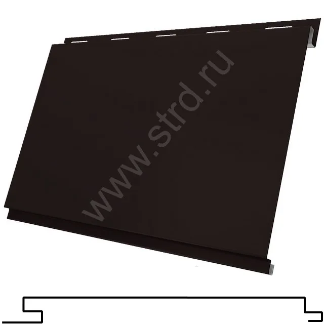 Софит одинарный сплошной Вертикаль сталь 0.45мм Drap ТР 176мм RAL 9005 (черный) Grand Line