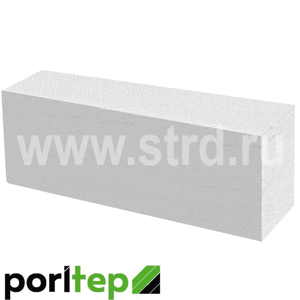 Блок газобетонный Poritep перегородочный 625*250*50 D500кг/м3 В3,5