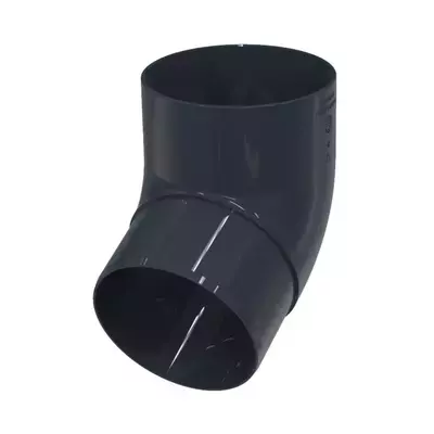 Колено трубы 67гр. Braas 100мм RAL 7024 (серый)