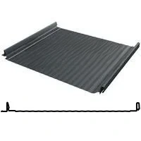 Фальцевая панель Grand Line Кликфальц Dоublе Pro Gofr 510/468 мм Drap 0,5 мм RAL 7016 (серый)