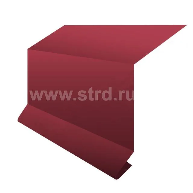 Планка примыкания в штрабу для профнастила для металлочерепицы 46*25мм сталь 0.5мм Мат МП 2м Металл Профиль