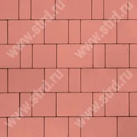 Тротуарная плитка Новый город А.15.Псм.4 Красный верхний прокрас на белом цементе основа - серый цемент набор на м2 t=40мм Stellard