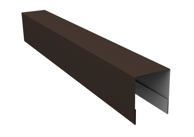 Планка боковая (сайдинг Экобрус) 0.5мм Drap TX RR 32 (коричневый) 2.06м Grand Line