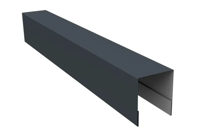 Планка боковая (сайдинг Экобрус) 0.5мм PurPro матовый RAL 7024 (серый) 2.06м Grand Line