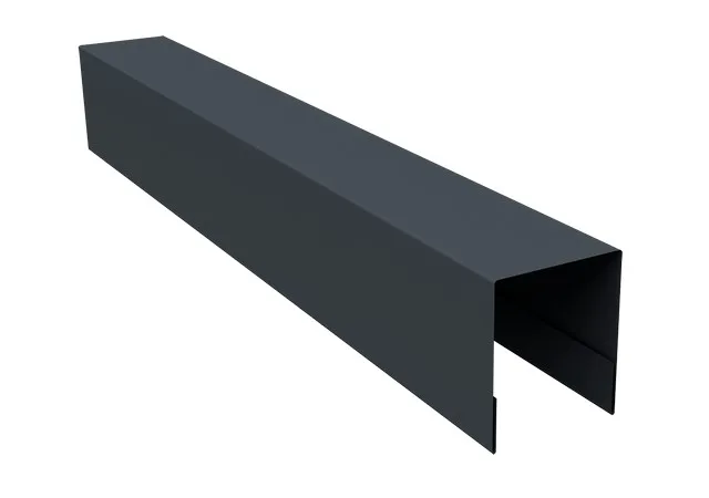 Планка боковая (сайдинг Корабельная доска) 0.45мм Drap TwinColor RAL 7024 (серый) 2.06м Grand Line