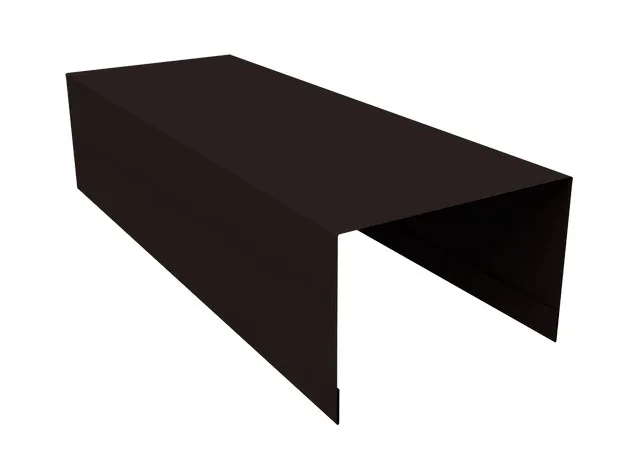 Крышка (сайдинг Экобрус) 0.45мм Drap TX двусторонний RAL 9005 (черный) 2.5м Grand Line