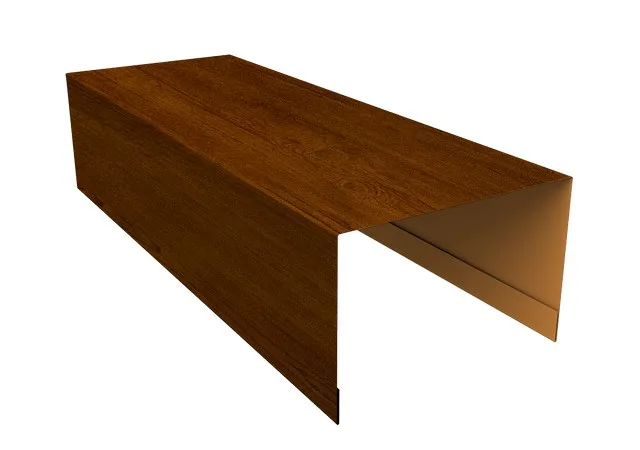 Крышка (сайдинг Корабельная доска) 0.45мм Принт Премиум Золотой дуб насыщенный Фреш (коричневый) 2.5м Grand Line