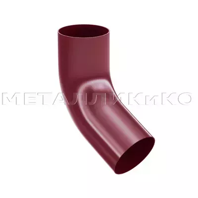 Колено сливное 45гр. Металлик и КО 100мм Полиэстер RAL 3005 (вишневый)