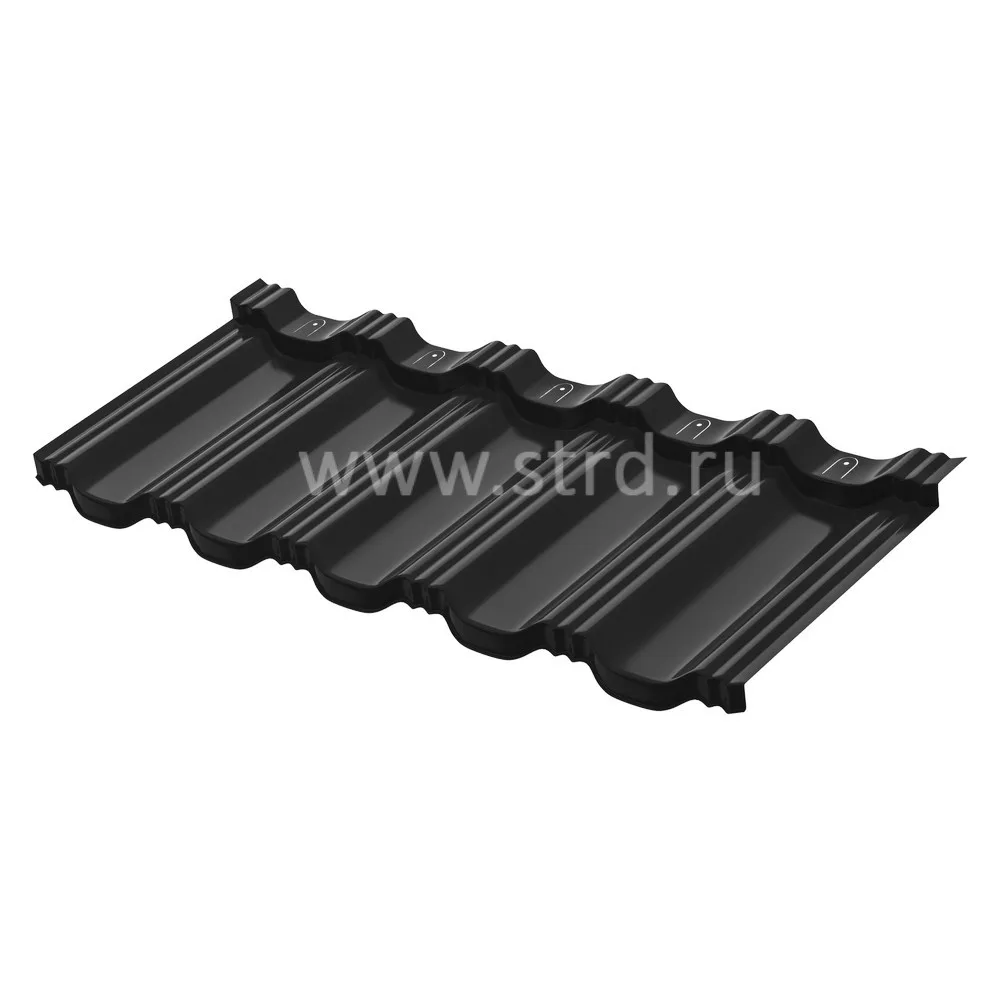 Профиль Гётеборг модульная XXL 0.5мм PU matt Россия RAL 9005 (черный) 0.465м Aquasystem