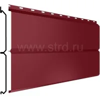 Сайдинг ЭкоБрус New 366*332мм 0.45мм Drap СТ Россия в пленке RAL 3005 (вишневый) Grand Line