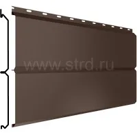 Сайдинг ЭкоБрус New 366*332мм 0.5мм Сатин матовый Россия в пленке RR 32 (коричневый) Grand Line