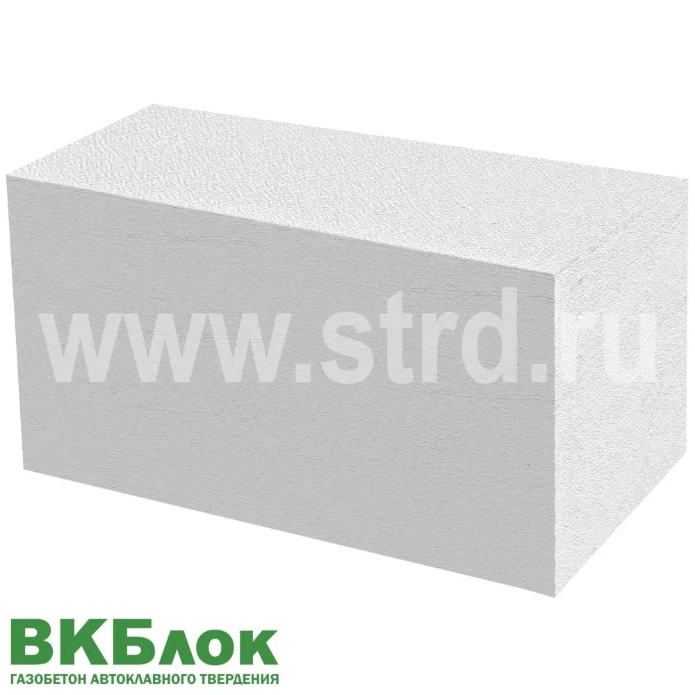 Блок газобетонный ВКБлок стеновой 625*300*250 D600кг/м3 В3,5