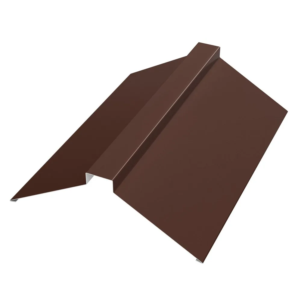 Конек плоский для металлочерепицы 110*30*110мм сталь 0.5мм PU matt 2м Aquasystem