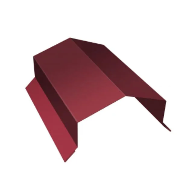 Парапетная крышка угольная для забора для профнастила 390мм сталь 0.5мм Сатин 2.5м Grand Line