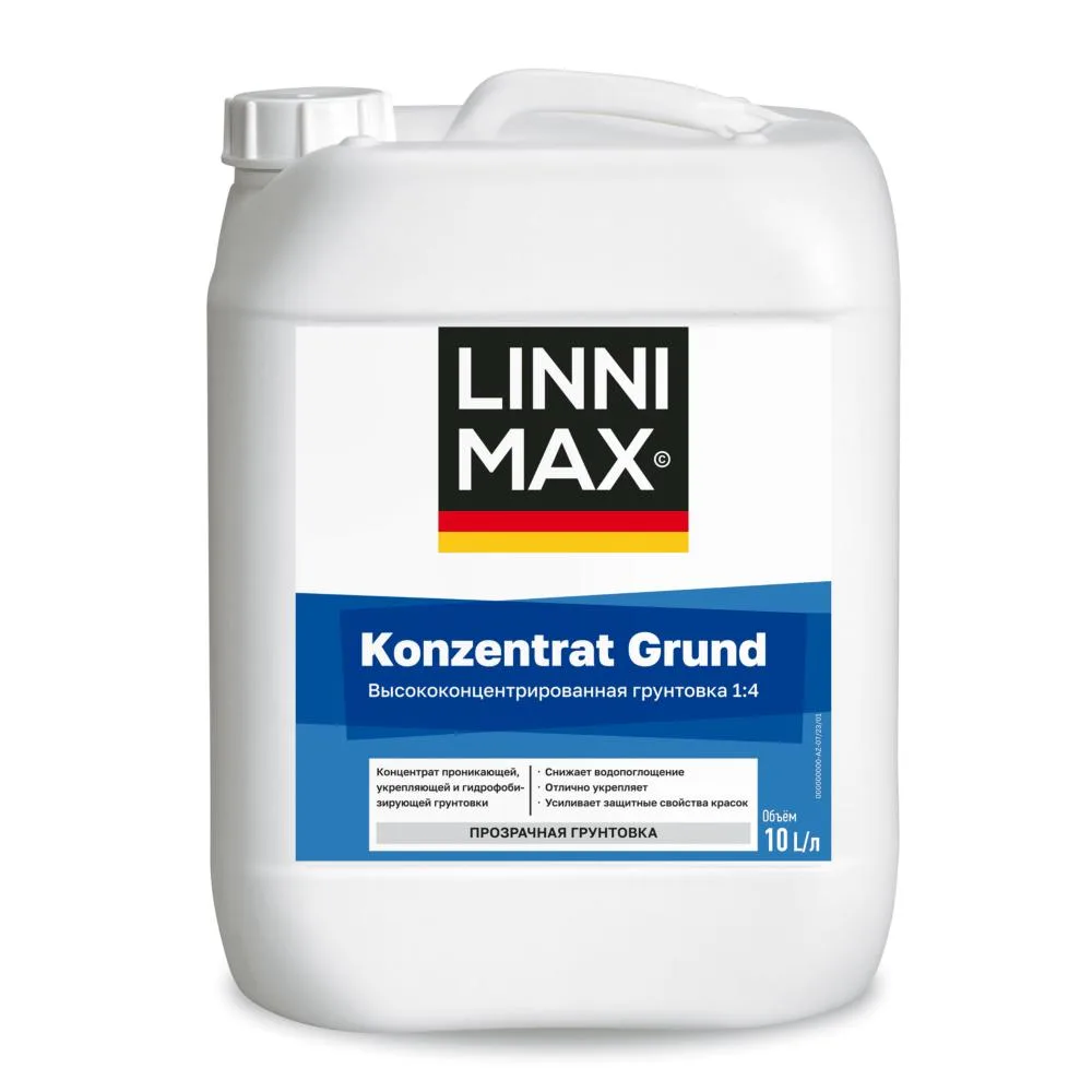 Грунтовка акриловая Linnimax Konzentrat Grund (1:4) / Концентрат Грунт 10л