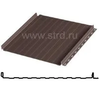 Фальцевая панель Aquasystem Силуэт-8 (с подгибом) 530/500мм Rooftop Бархат 0.5мм RAL 8017 (коричневый)