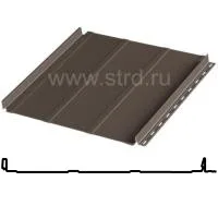Фальцевая панель Aquasystem Силуэт-2 (с подгибом) 530/500мм PU matt 0.5мм RR 32 (коричневый)