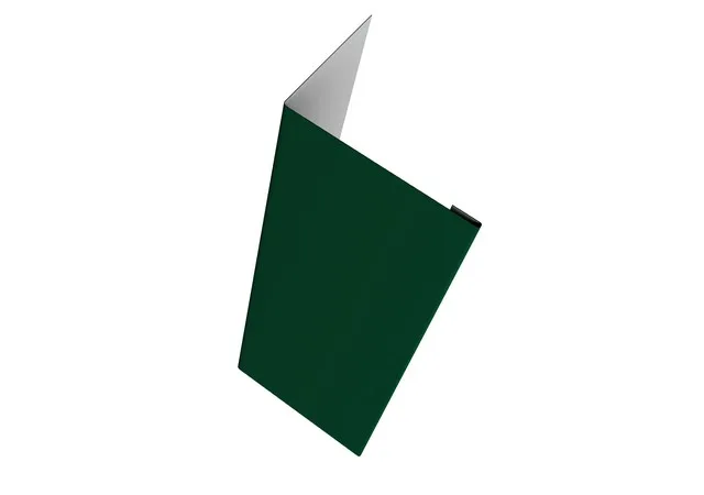 Нащельник 125 (для ворот и калиток) 25*35мм 0.45мм Drap ТР RAL 6005 (зеленый) 1.8м Grand Line