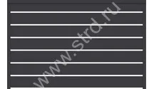 Ламель Техас лицевая 100мм 0.5мм Drap TX RAL 7016 (серый) Grand Line