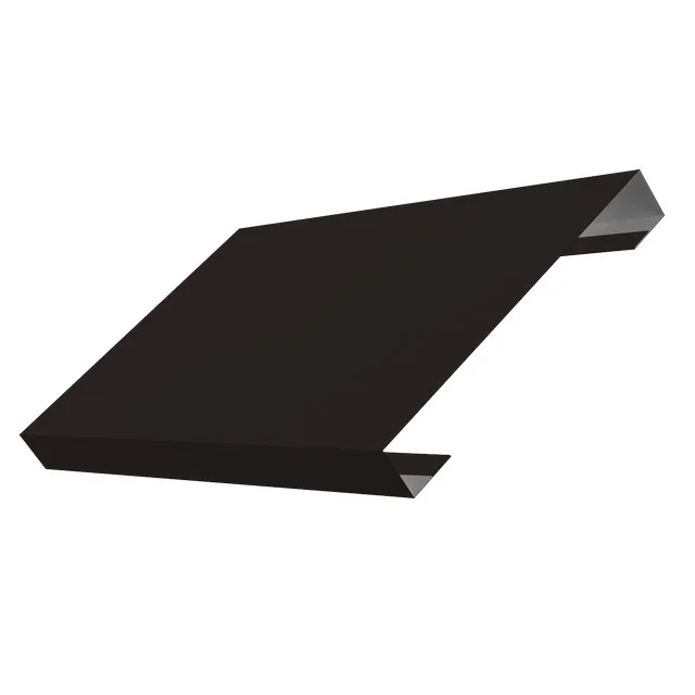 Ламель лицевая 125 стартовая / финишная (для ворот и калиток) 0.5мм Drap RAL 9005 (черный) Grand Line