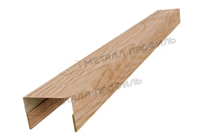 Крышка 38*23мм 0.5мм Ecosteel теxture Сосна 2м Металл Профиль