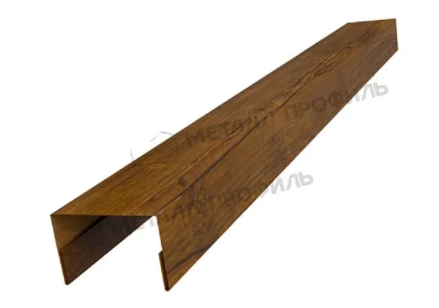 Крышка 38*23мм 0.5мм Ecosteel теxture Золотой дуб 3м Металл Профиль