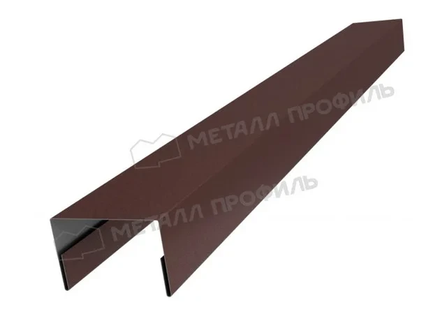 Крышка 38*23мм 0.5мм Viking E RAL 8019 (коричневый) 3м Металл Профиль
