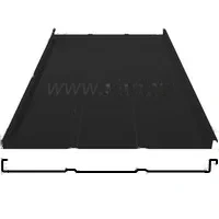 Фальцевая панель Grand Line фальц двойной стоячий Line 625/550мм PurLite матовый 0.5мм RR 32 (коричневый)