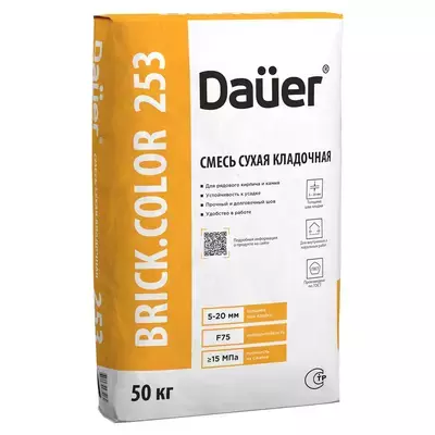 Кладочная смесь цементная М150 Dauer Brick.Color 253 серый 50кг