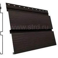Сайдинг Квадро брус 3D 340*293мм 0.5мм Полидэкстер Россия в пленке RR 32 (коричневый) Grand Line