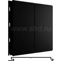 Стеновая панель Вертикаль Line 200*176мм 0.5мм Полидэкстер Россия в пленке RAL 9005 (черный) Grand Line