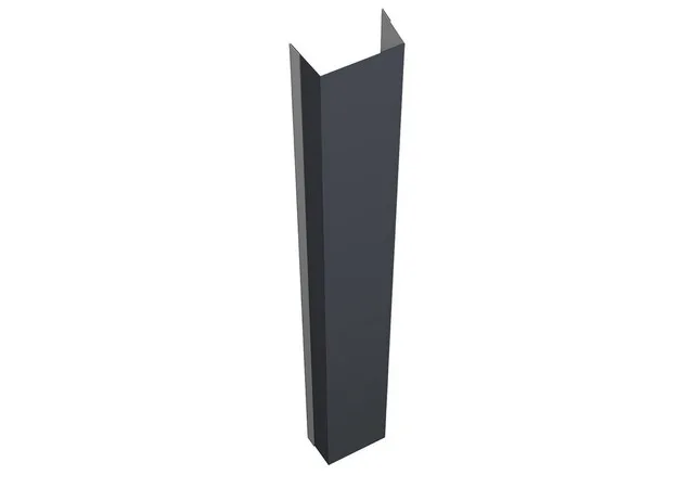 Крепежная планка нижняя 0.5мм Полидэкстер RAL 7024 (серый) 2.5м Grand Line