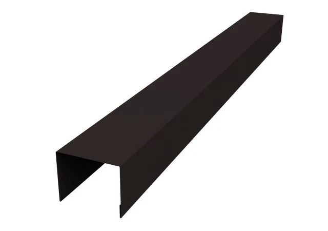 Крышка 50*75мм 0.5мм Полидэкстер RAL 9005 (черный) 2.5м Grand Line