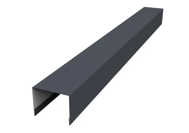Крышка 50*75мм 0.5мм Полидэкстер RAL 7024 (серый) 2.5м Grand Line