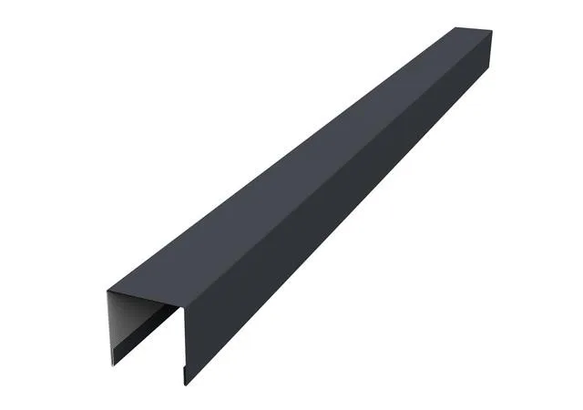Планка вертикальная лицевая 0.5мм Полидэкстер RAL 7024 (серый) 1.8м Grand Line